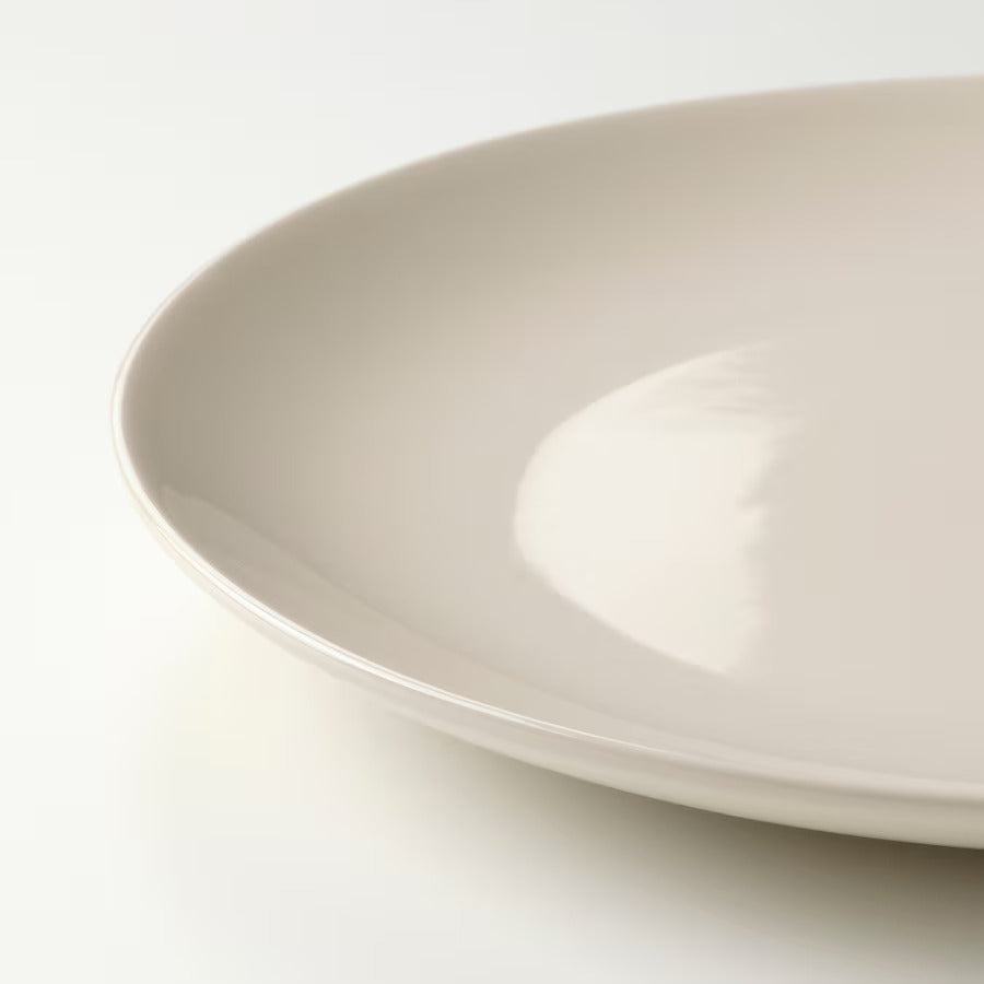 FÄRGKLAR Plate, glossy beige, 26 cm