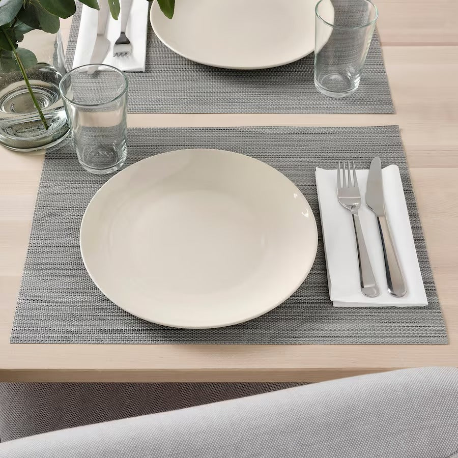 FÄRGKLAR Plate, glossy beige, 26 cm
