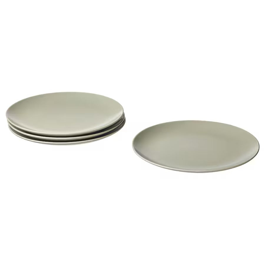 FÄRGKLAR Plate, glossy beige, 26 cm