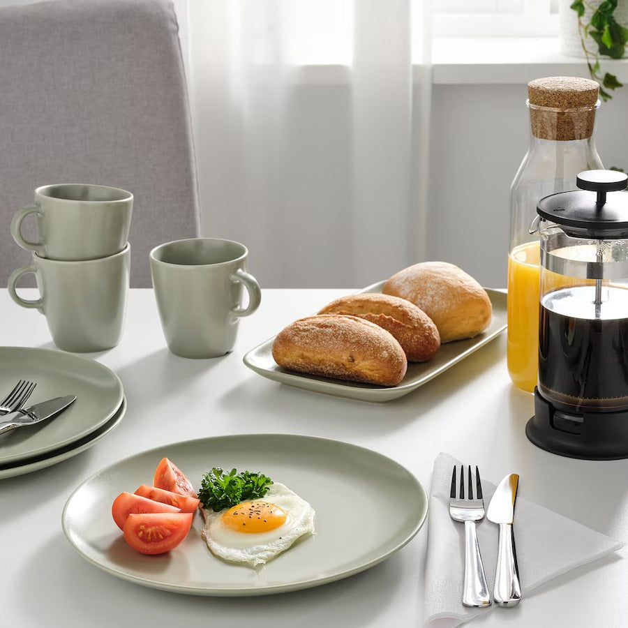 FÄRGKLAR Plate, glossy beige, 26 cm