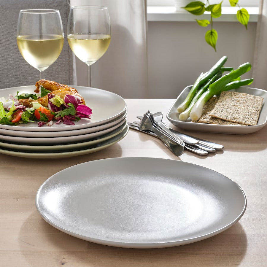 FÄRGKLAR Plate, glossy beige, 26 cm