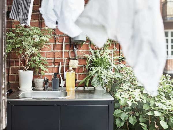 GRILLSKÄR Kitchen sink unit/cabinet, outdoor, stainless steel, 86x61 cm