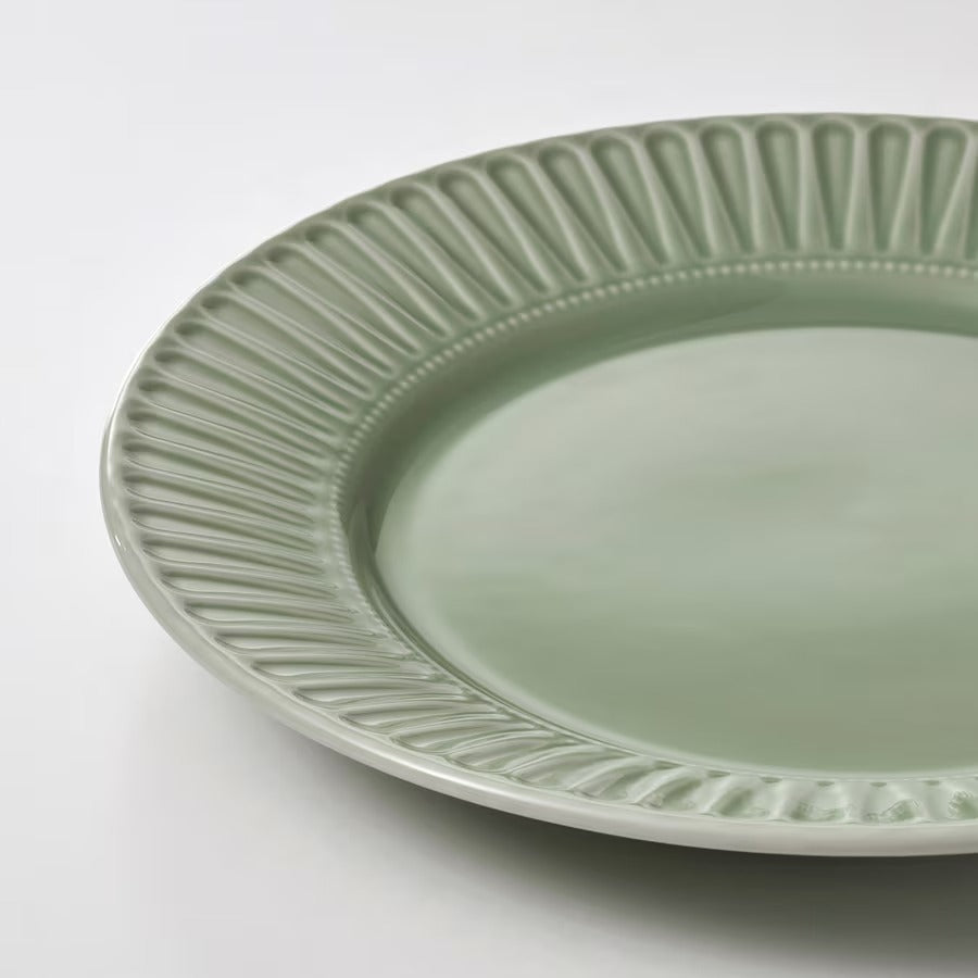 STRIMMIG Plate, stoneware grey, 27 cm
