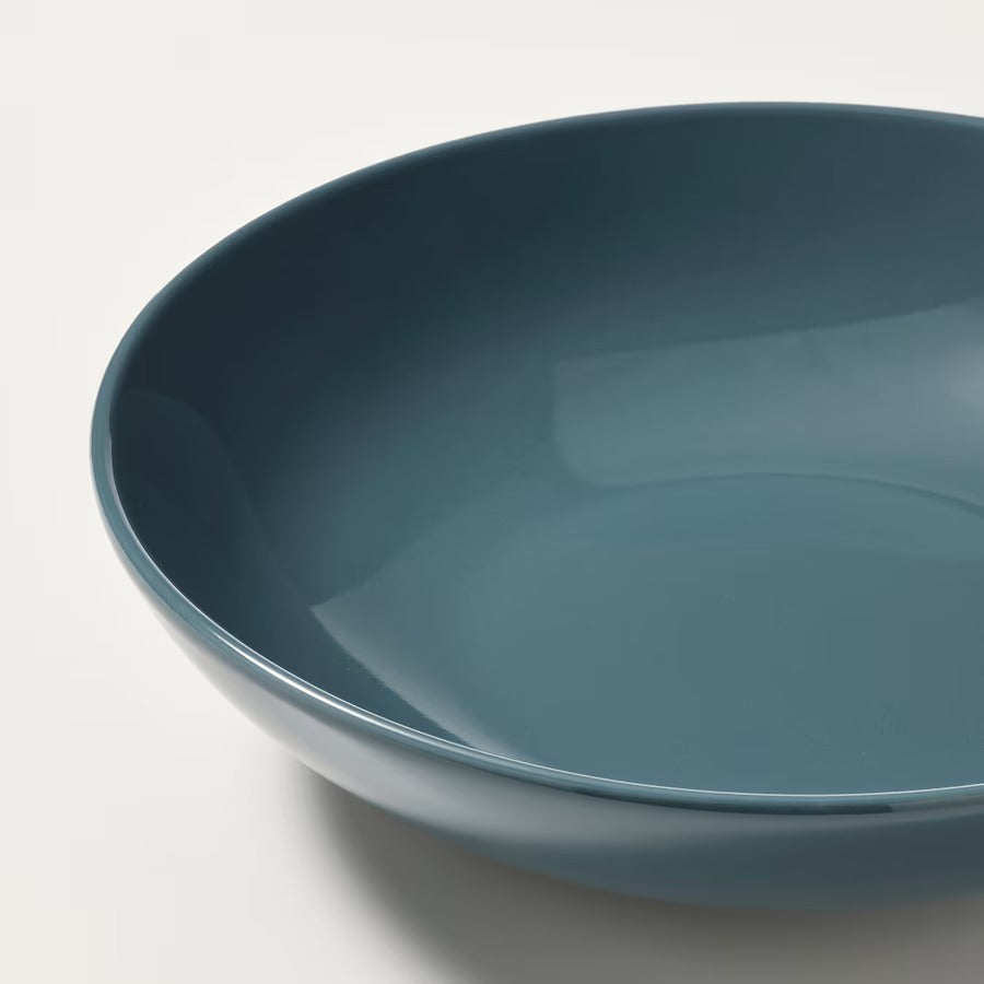FÄRGKLAR Deep plate, matt light grey, 19 cm