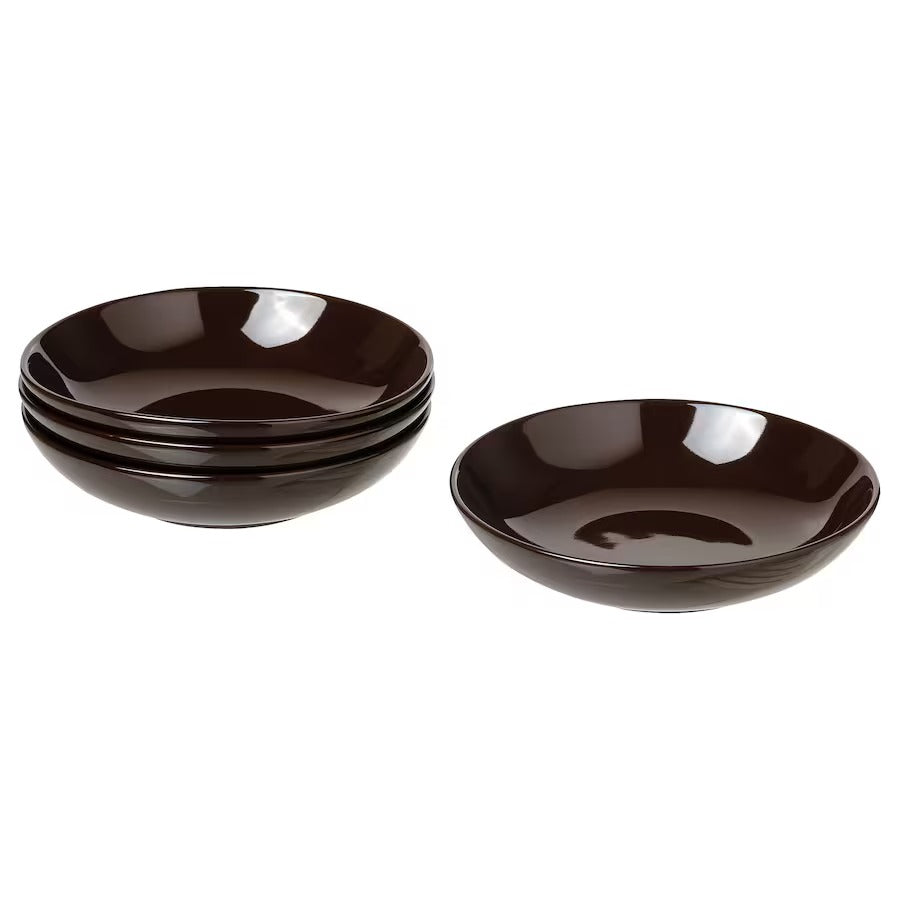 FÄRGKLAR Deep plate, matt light grey, 19 cm
