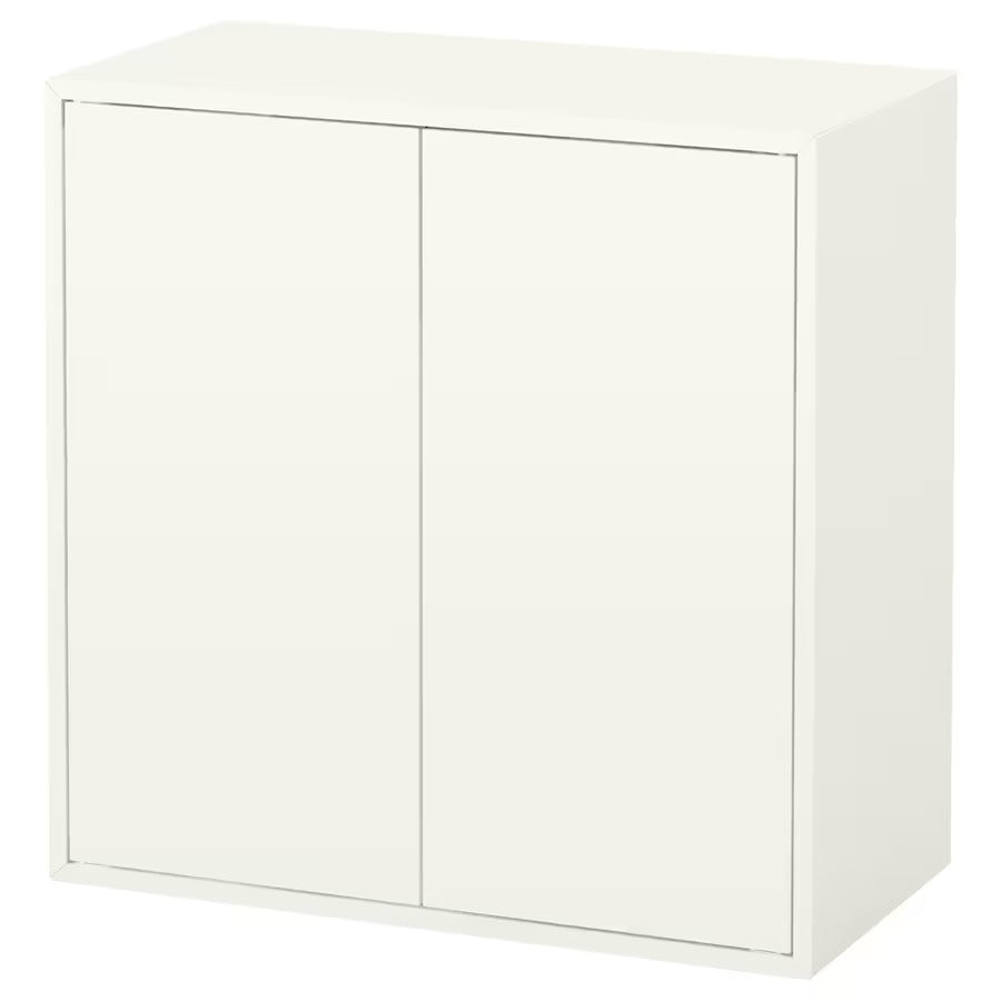 EKET Cabinet w 2 doors and 1 shelf, brown/walnut effect, 70x35x70 cm