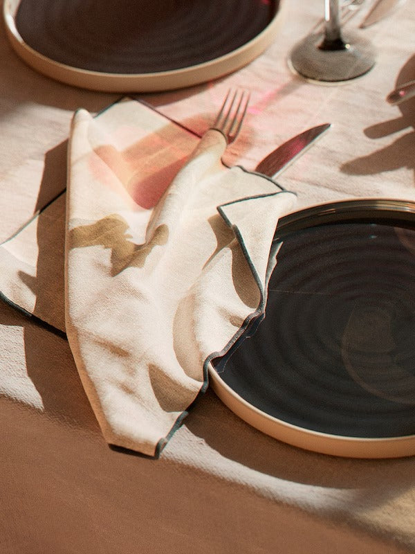 OMBONAD Napkin, natural colour/beige, 35x35 cm
