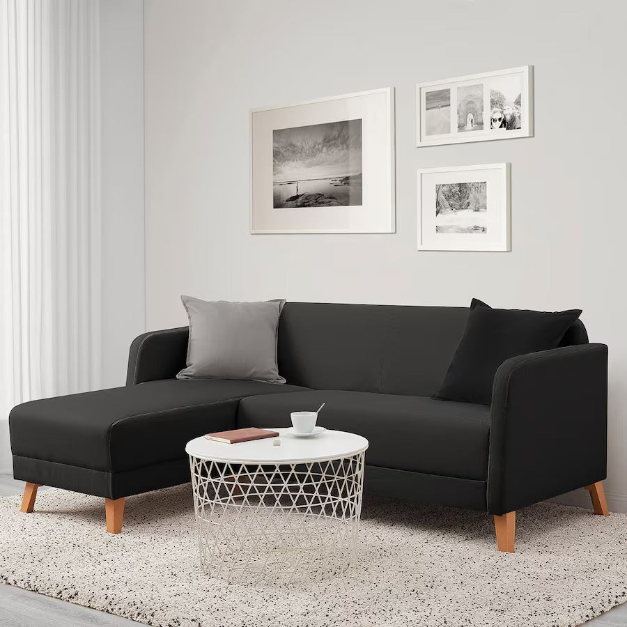 LINANÄS 3-seat sofa, with chaise longue/Vissle beige