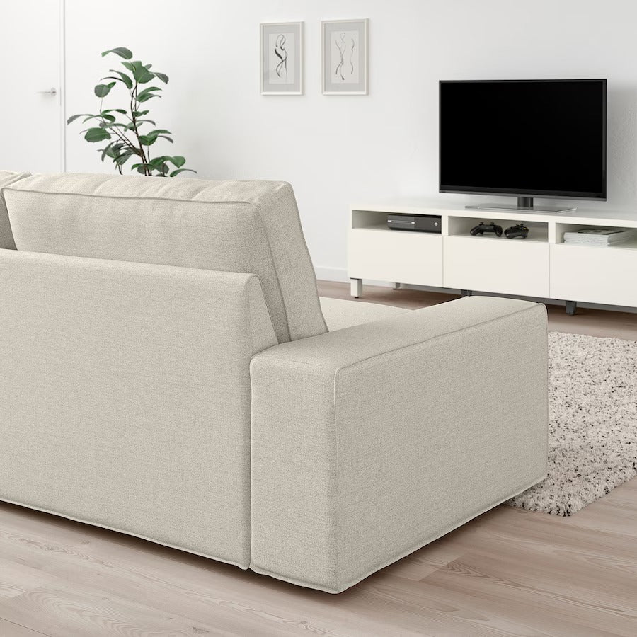 KIVIK 3-seat sofa, Tibbleby beige/grey