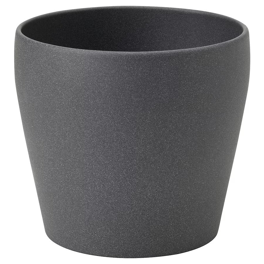 PERSILLADE Plant pot, dark grey, 19 cm