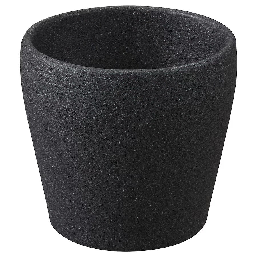 PERSILLADE Plant pot, dark grey, 19 cm