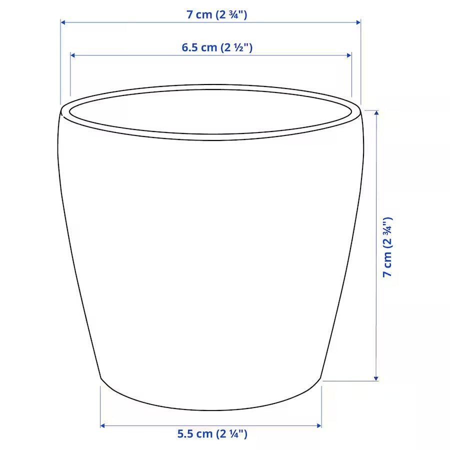 PERSILLADE Plant pot, dark grey, 19 cm