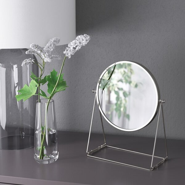 LASSBYN Table mirror, gold-colour, 17 cm
