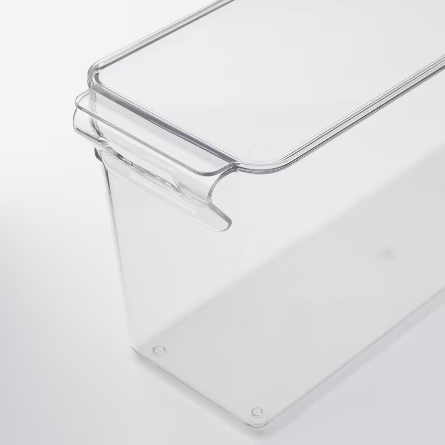 KLIPPKAKTUS Storage box for fridge, transparent, 32x10x8 cm