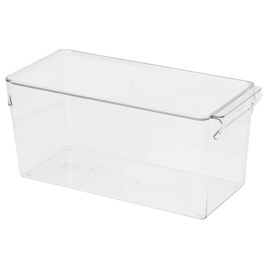 KLIPPKAKTUS Storage box for fridge, transparent, 32x10x8 cm