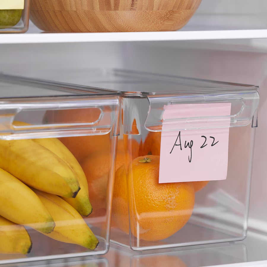 KLIPPKAKTUS Storage box for fridge, transparent, 32x10x8 cm