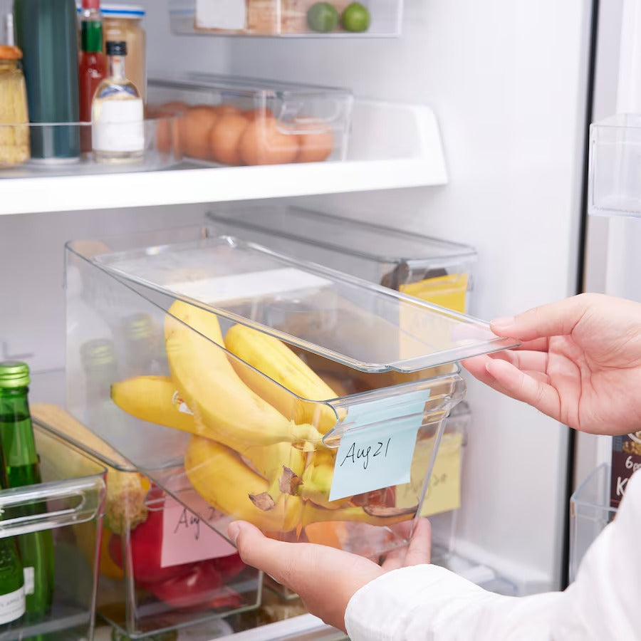 KLIPPKAKTUS Storage box for fridge, transparent, 32x10x8 cm