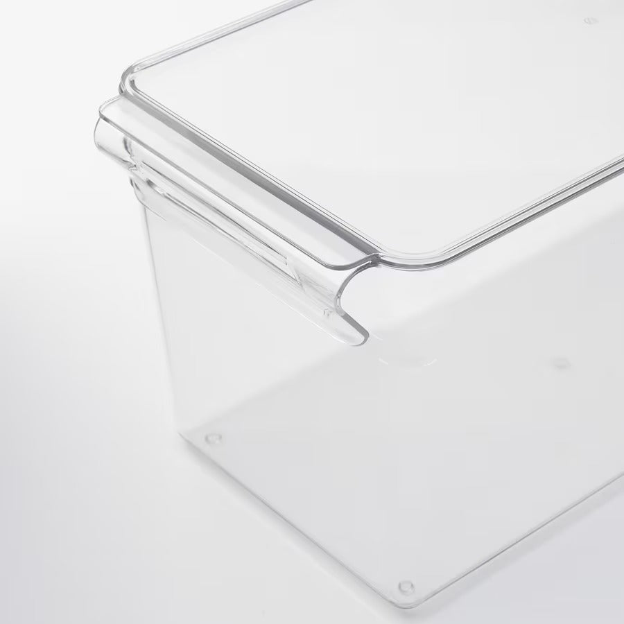 KLIPPKAKTUS Storage box for fridge, transparent, 32x10x8 cm