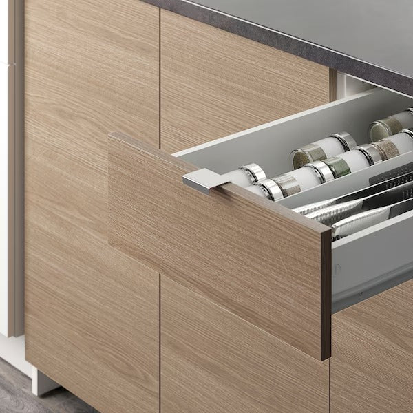 KNOXHULT Kitchen, wood effect grey, 182x183x220 cm