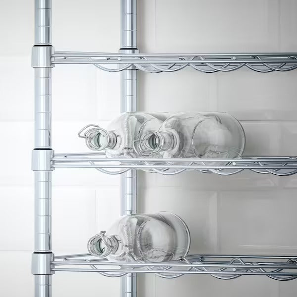OMAR Bottle shelf, galvanised, 46x36x94 cm