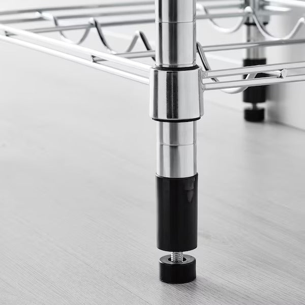 OMAR Bottle shelf, galvanised, 46x36x94 cm