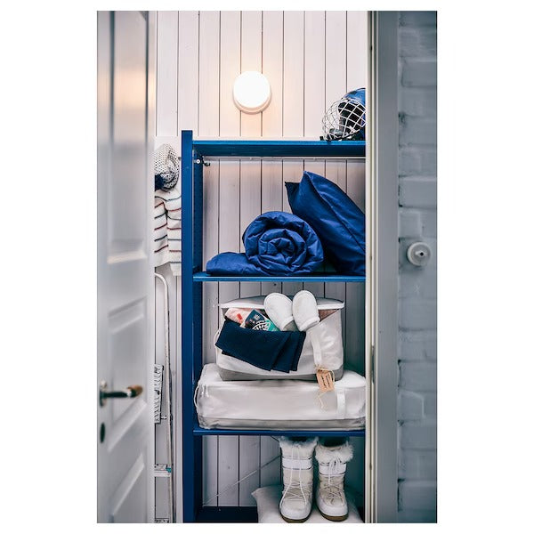 IVAR Shelving unit, pine/metal white, 89x30x124 cm