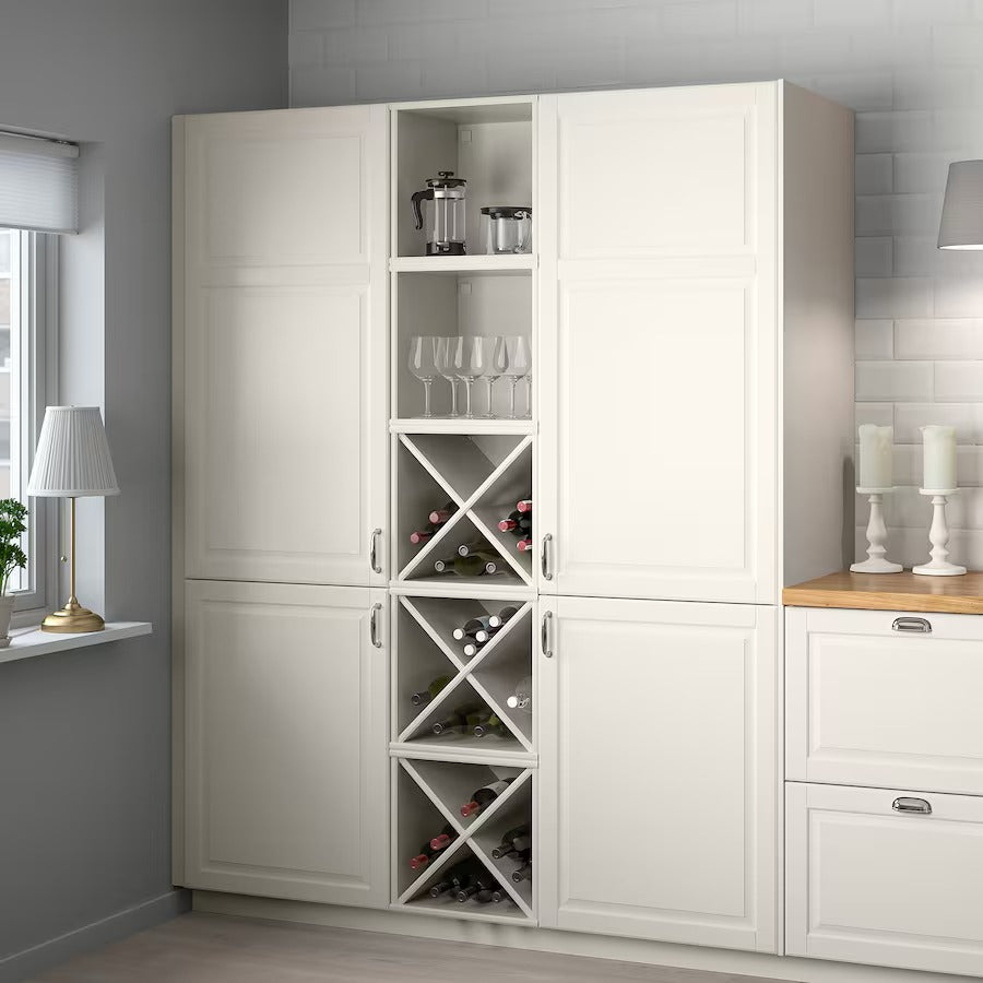 TORNVIKEN Wine shelf, grey, 40x37x40 cm