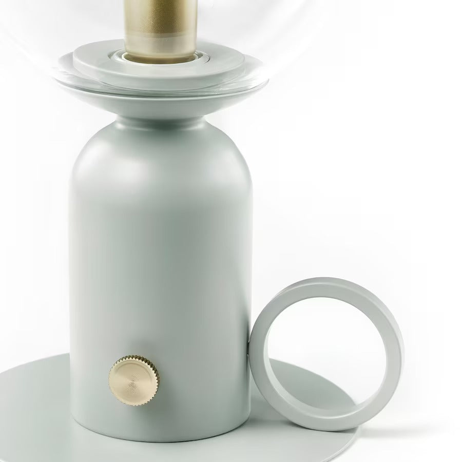 ÅSKMULLER Table lamp, dimmable light grey, 24 cm