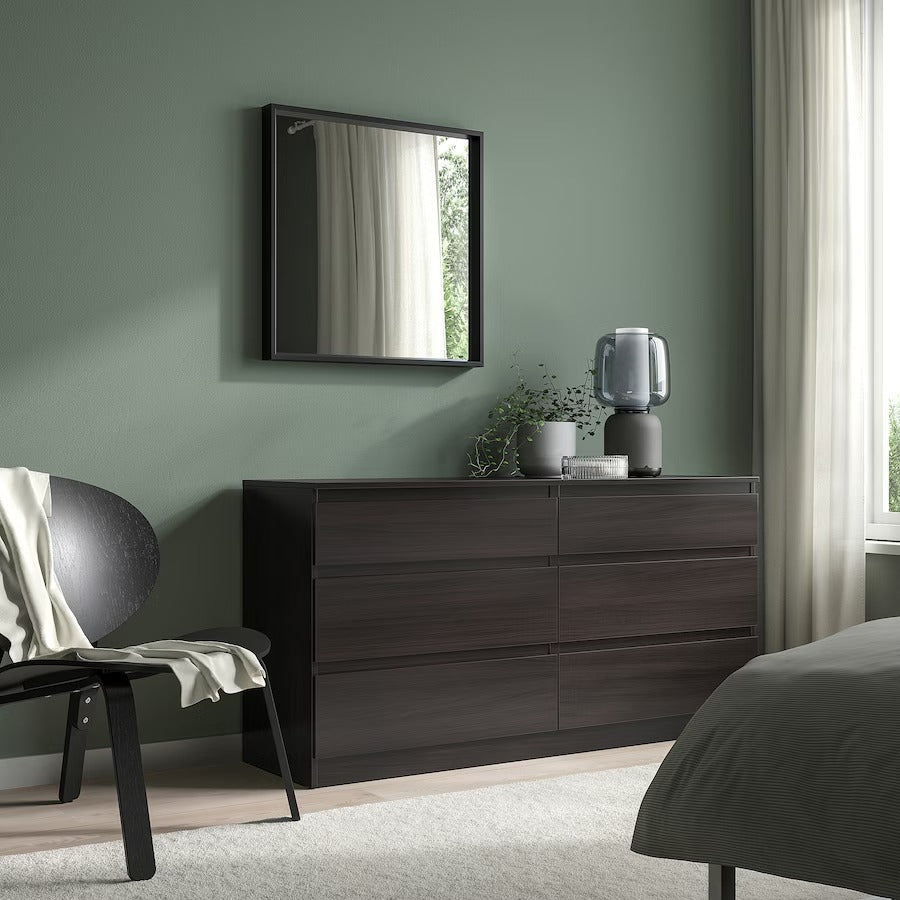NISSEDAL Mirror, white, 65x65 cm