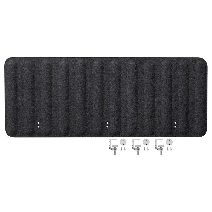 EILIF Screen for desk, grey, 120x48 cm