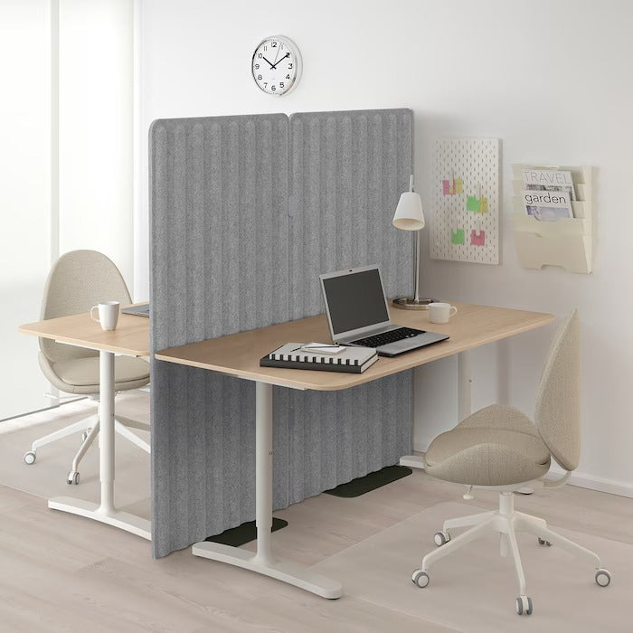 EILIF Support for screen, white, 40x30 cm