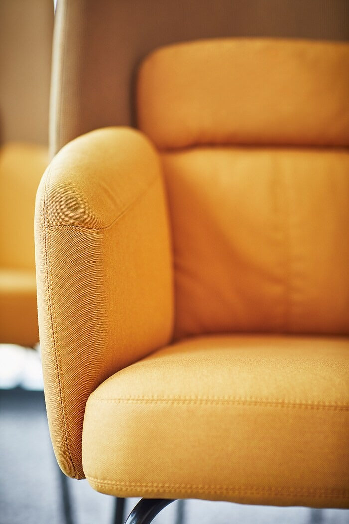 BINGSTA Armchair, Vissle dark grey/Kabusa dark grey