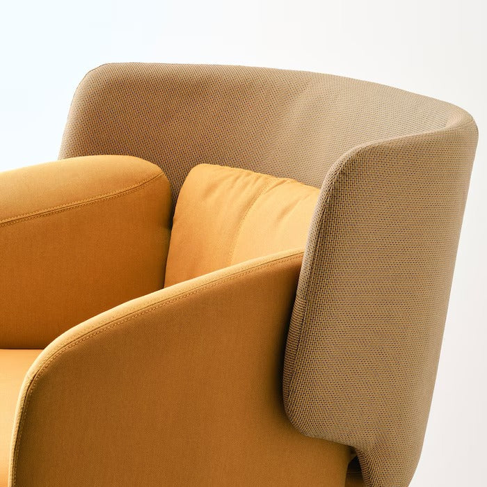 BINGSTA Armchair, Vissle dark grey/Kabusa dark grey