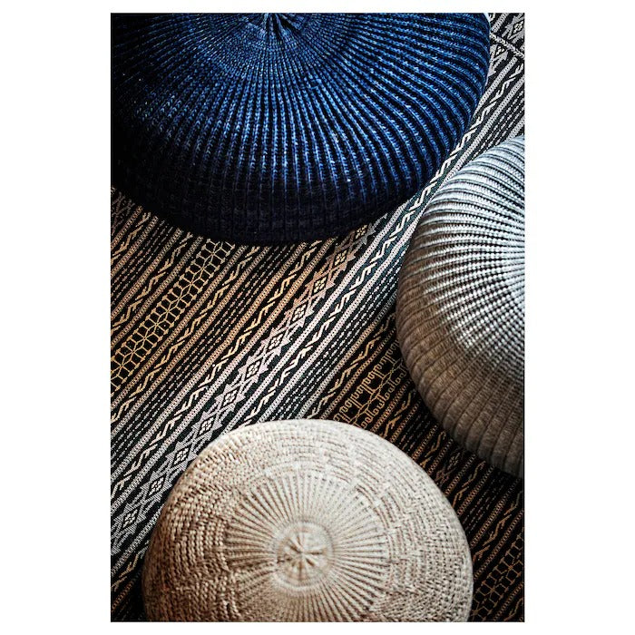 SANDARED Pouffe, dark blue, 71 cm