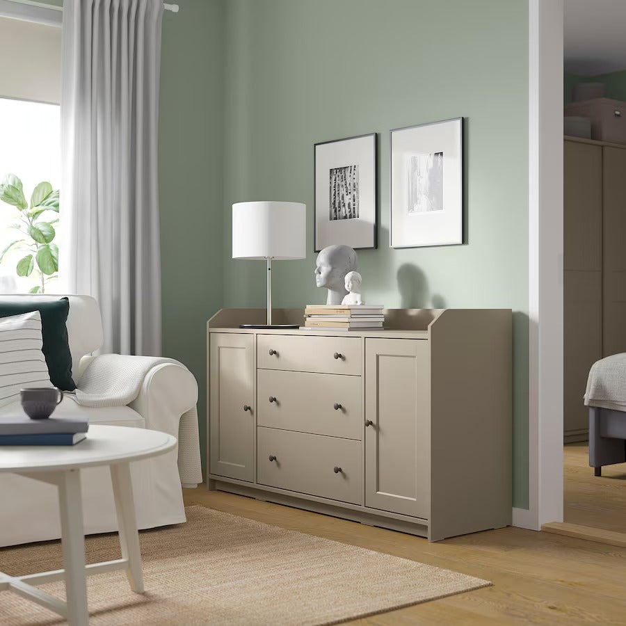 HAUGA Sideboard, white, 140x84 cm