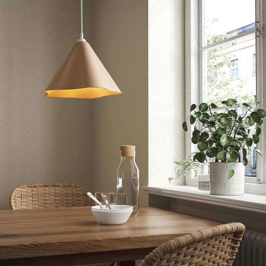 ZEBRASÄV Pendant lamp, white/plastic, 46 cm