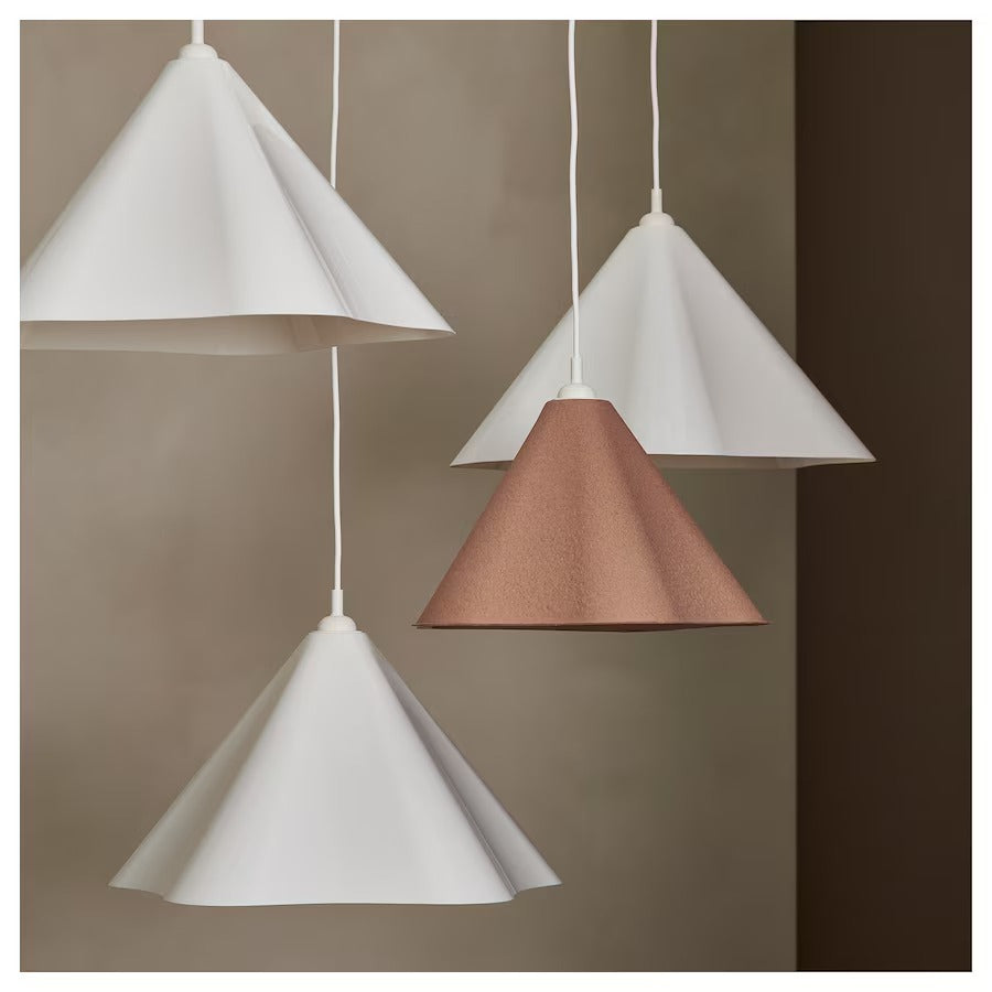 ZEBRASÄV Pendant lamp, white/plastic, 46 cm