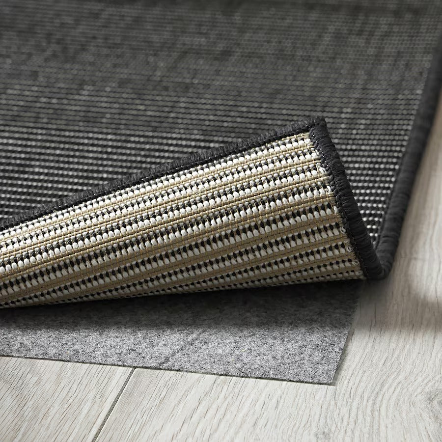 LUFTFARTYG Rug flatwoven, in/outdoor, beige/stripe, 160x230 cm