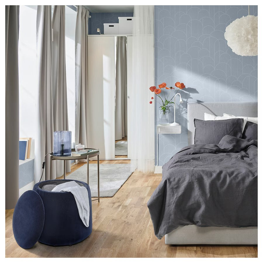 JÄRRESTAD Pouffe, with storage/Tonerud dark beige