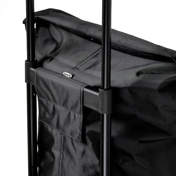 RADARBULLE Shopping bag on wheels, black, 33x24x68 cm/38 l