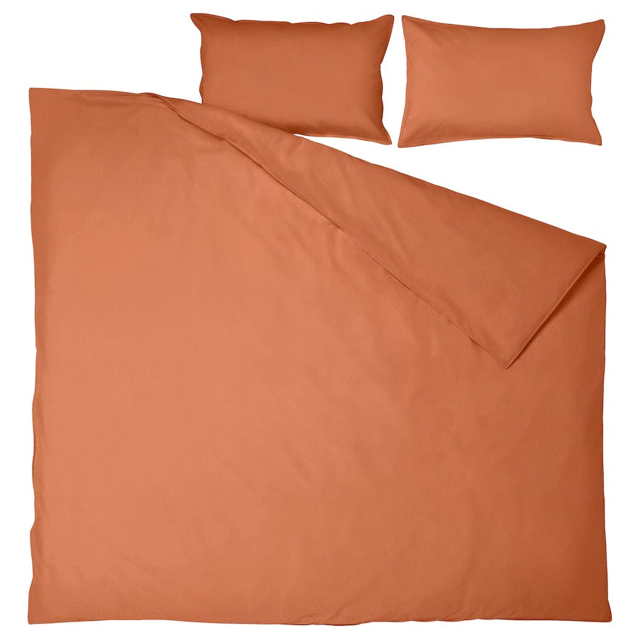 ÄNGSLILJA Duvet cover and 2 pillowcases, grey-green, 200x200/50x80 cm