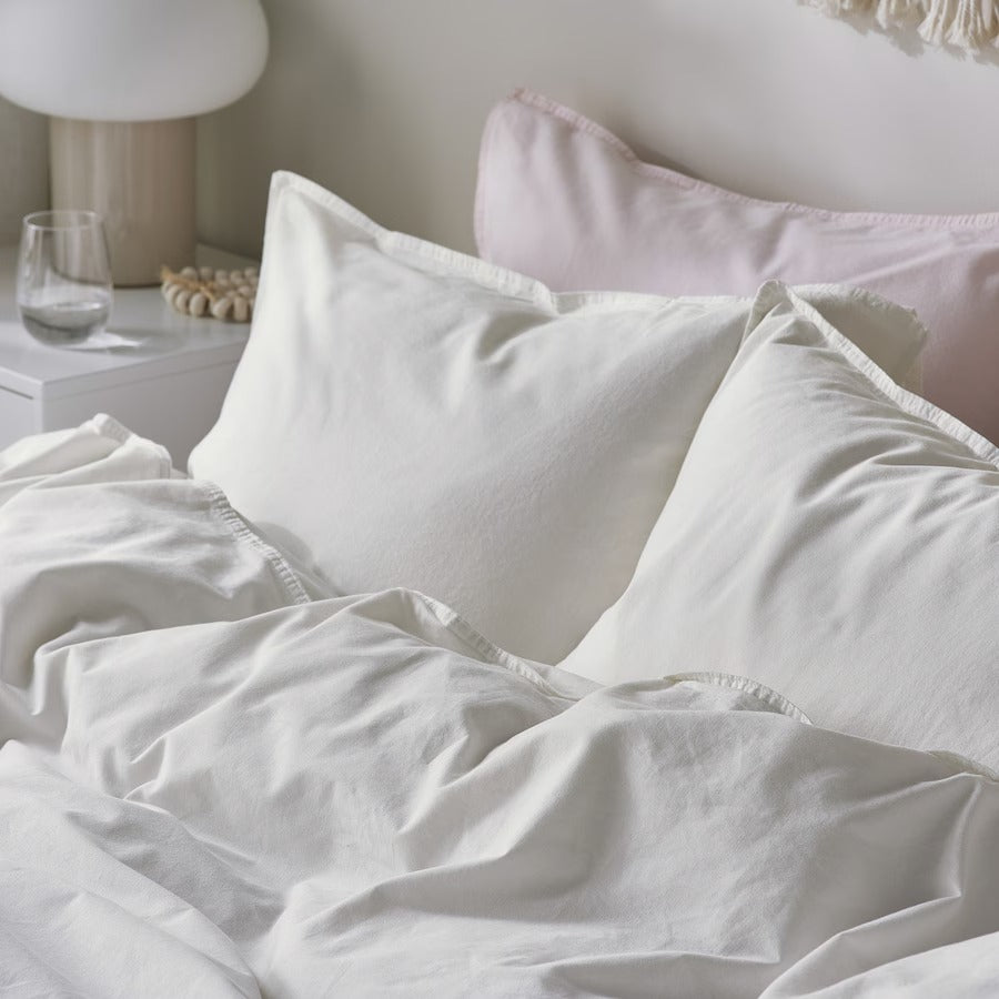 ÄNGSLILJA Duvet cover and 2 pillowcases, grey-green, 200x200/50x80 cm