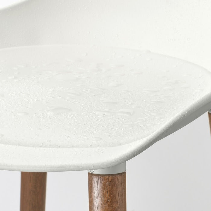 GRÖNSTA Bar stool, grey-turquoise/in/outdoor, 64 cm