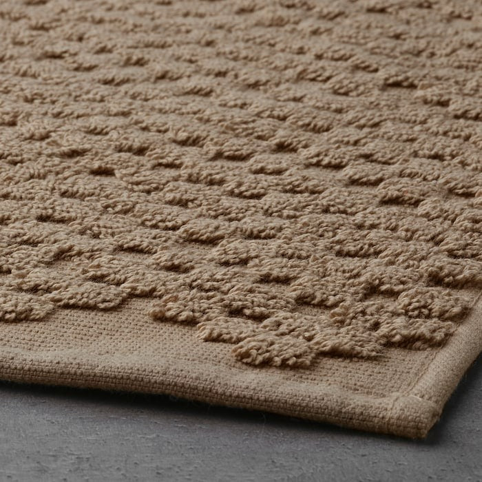 FJÄLLKATTFOT Bath mat, beige, 40x60 cm