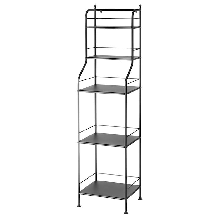 FRÖSJÖN Shelving unit, black, 40x156 cm