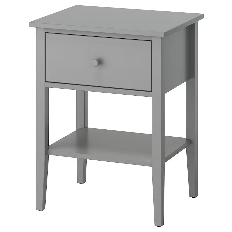GULLABERG Bedside table, with 1 drawer with shelf/white, 53x43x69 cm