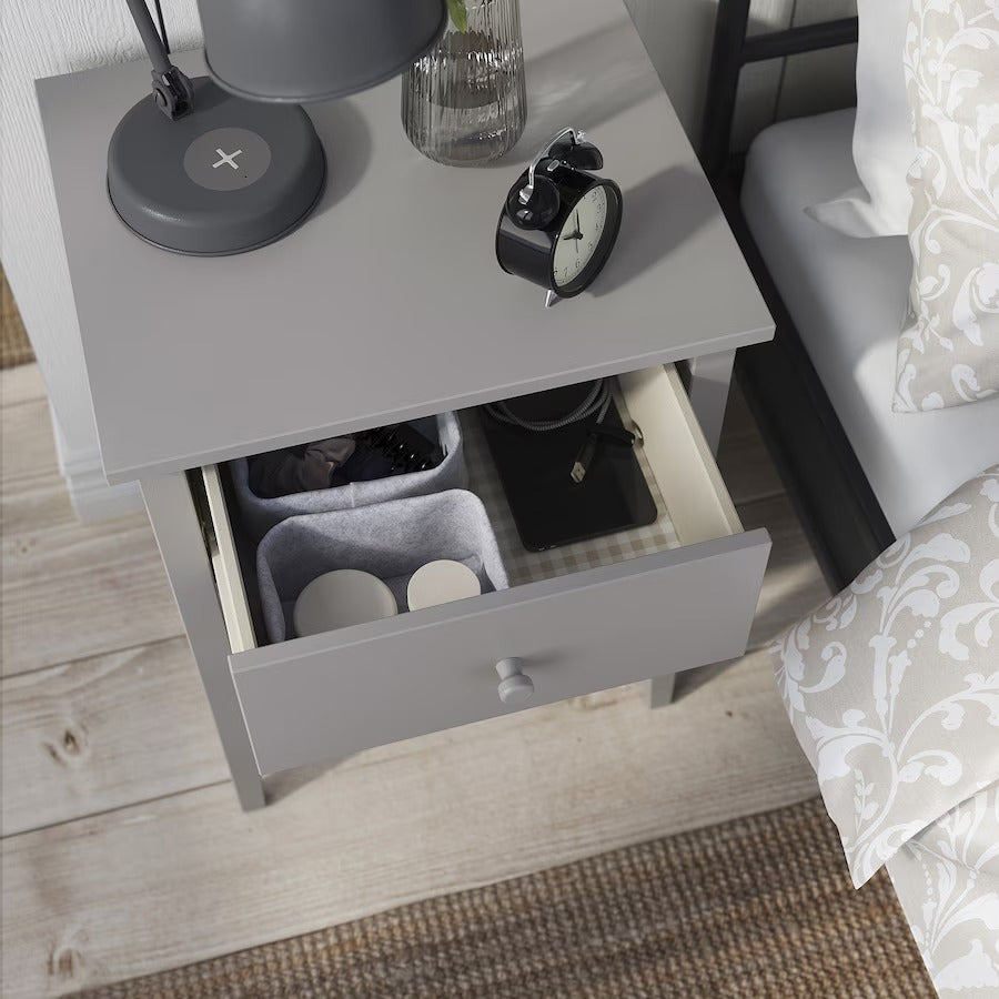 GULLABERG Bedside table, with 1 drawer with shelf/white, 53x43x69 cm