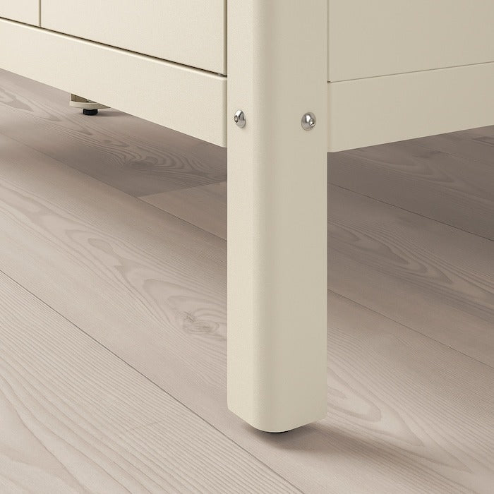 KOLBJÖRN Shelving unit with cabinet, beige, 171x37x161 cm