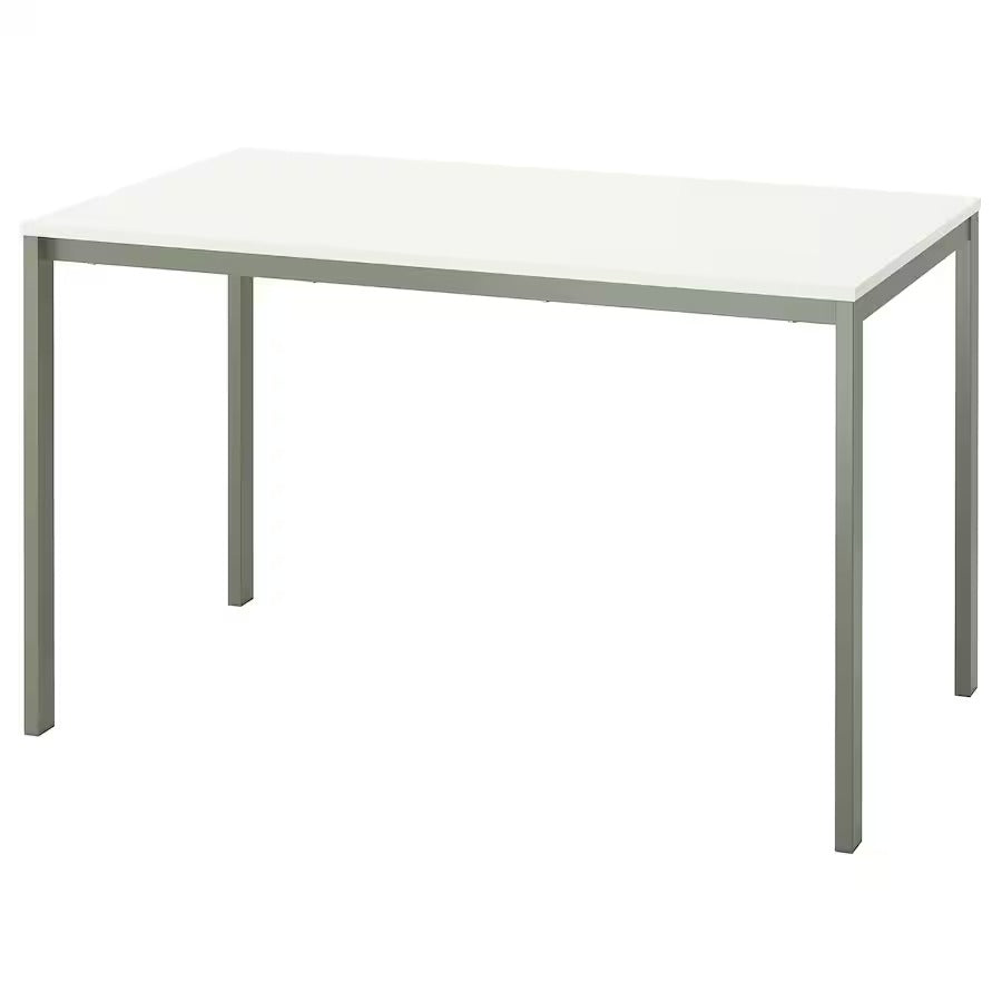 VIHALS Table, white/white, 125x74 cm
