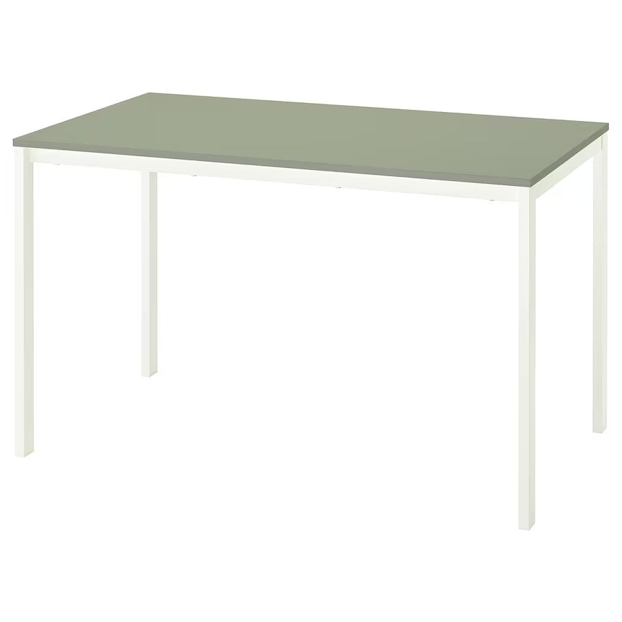 VIHALS Table, white/white, 125x74 cm